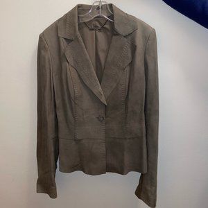 Taupe Genuine Leather Jacket